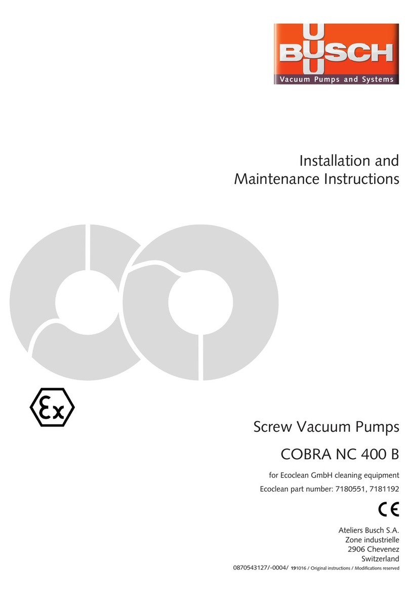 BUSCH COBRA NC 400 B Installation and maintenance instructions