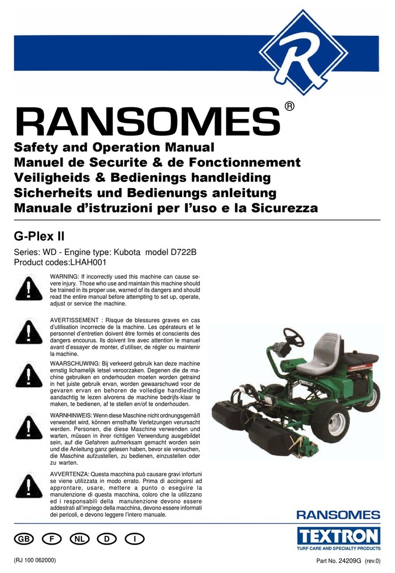 Ransomes G-Plex II Safety and operation manual
