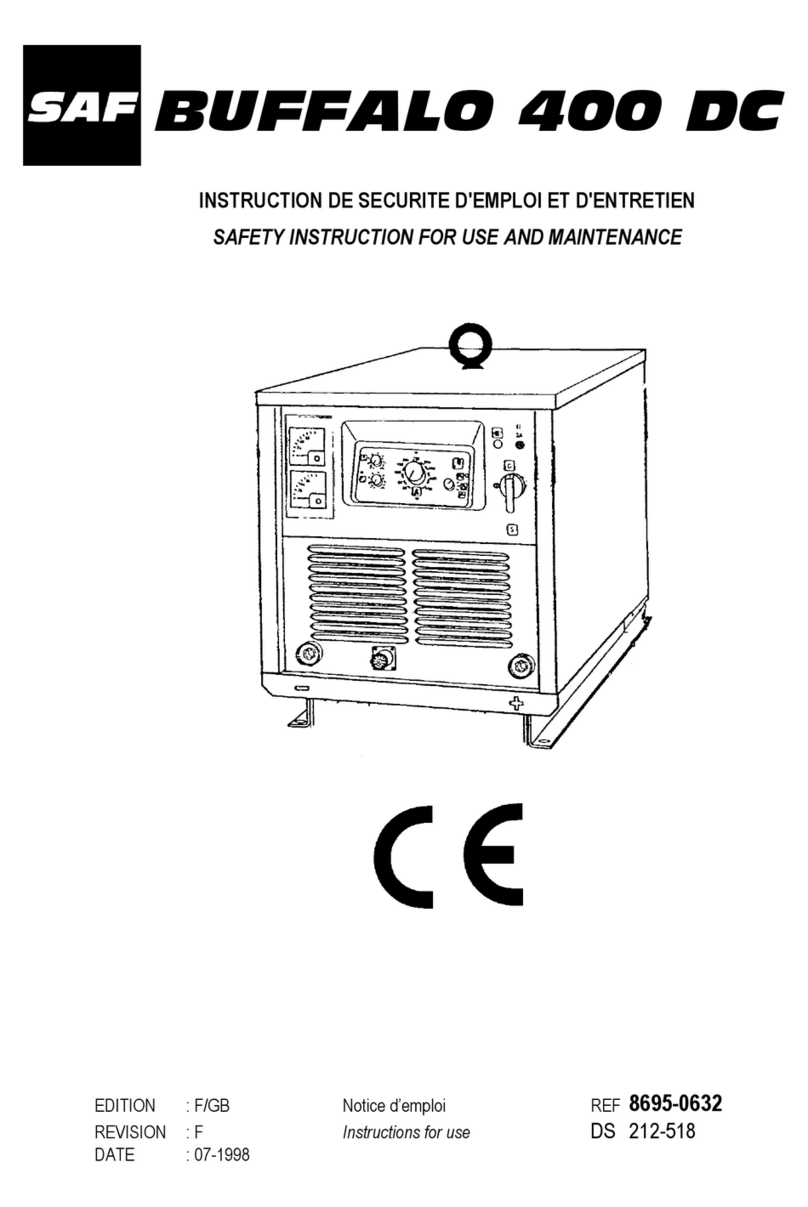 SAF BUFFALO 400 DC Safety instruction for use and maintenance