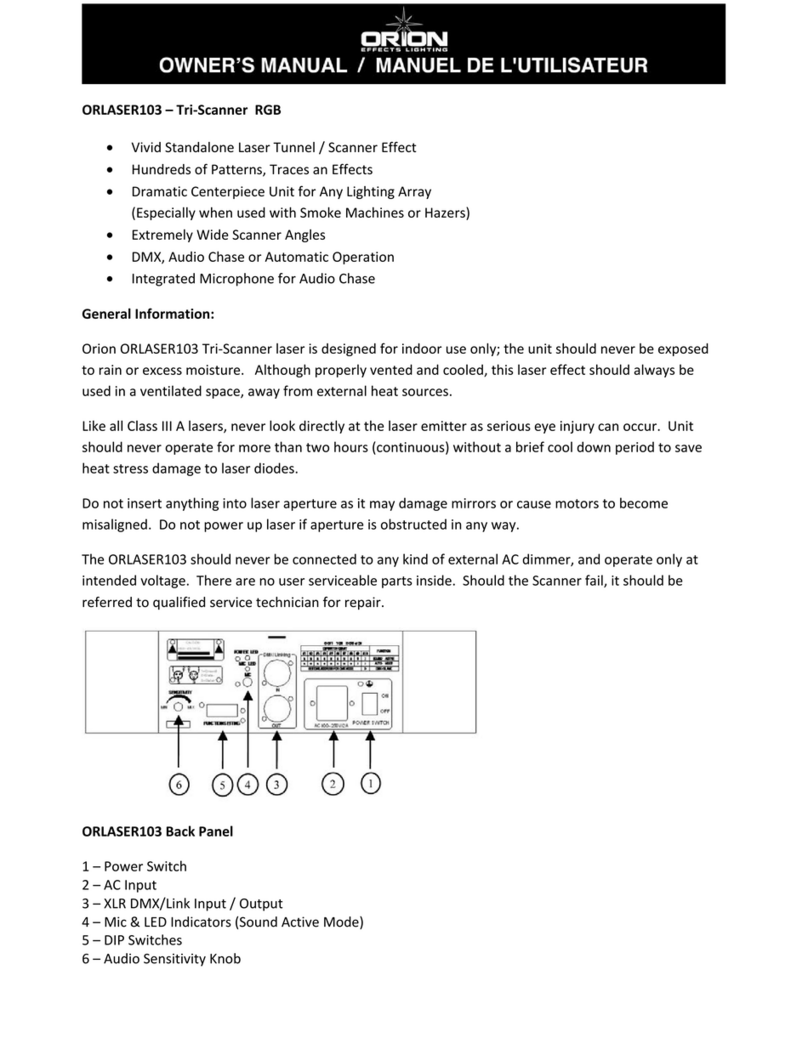 Orion Tri-Scanner ORLASER103 User manual