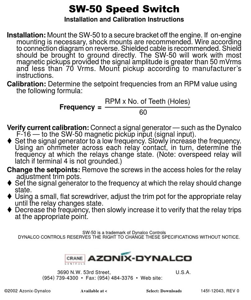 Azonix SW-50 Operation, Installation and Calibration Instructions