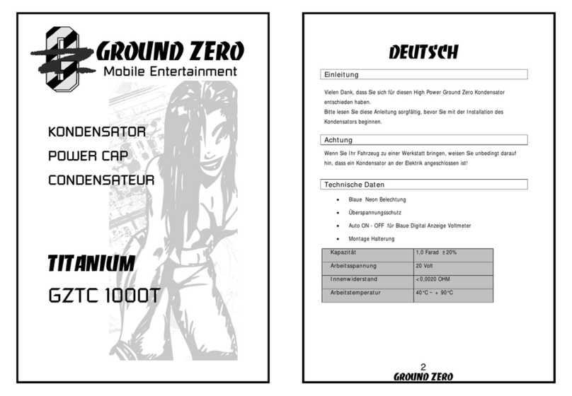 Ground Zero TITANIUM GZTC 1000T manual