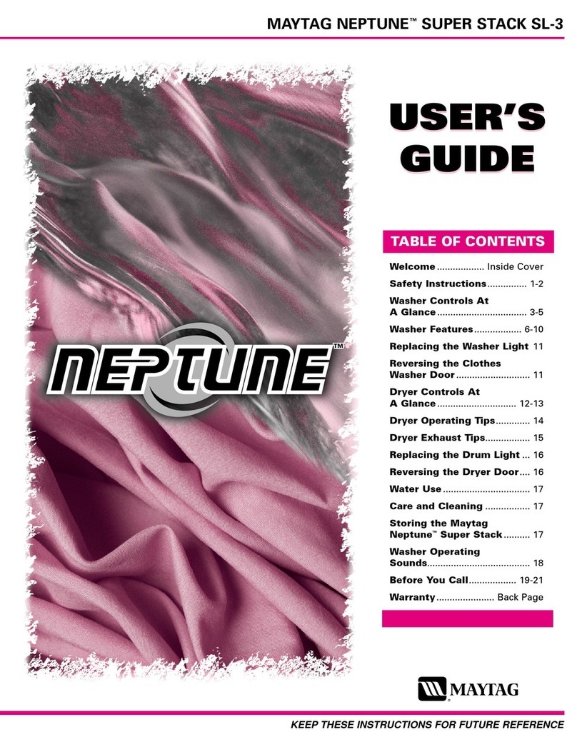 Maytag Neptune SL-3 User manual