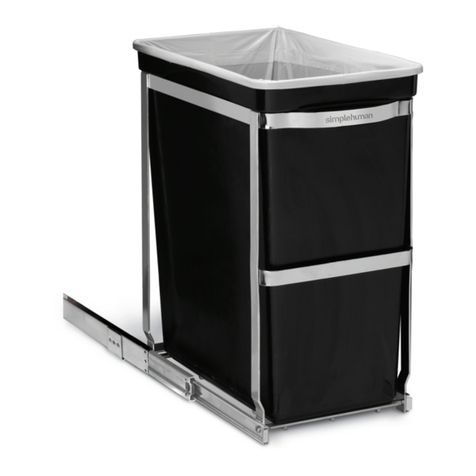 simplehuman Under counter pull-out can User manual