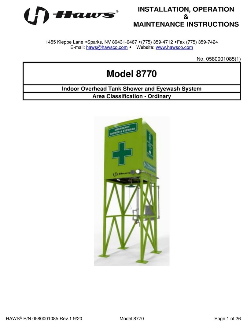 Haws EPOD 8770 Installation, operation & maintenance instructions