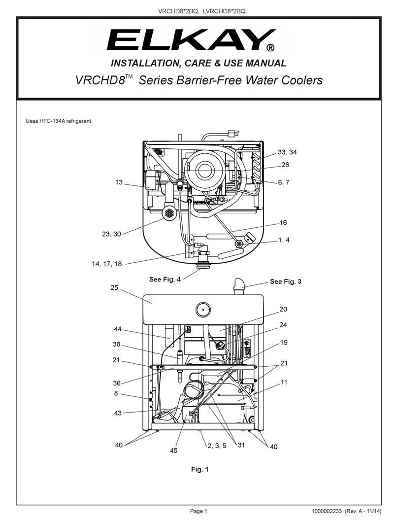 Elkay VRCHD8 Series Installation, care & use manual Elkay VRCHD8 Series Installation, care & use manual