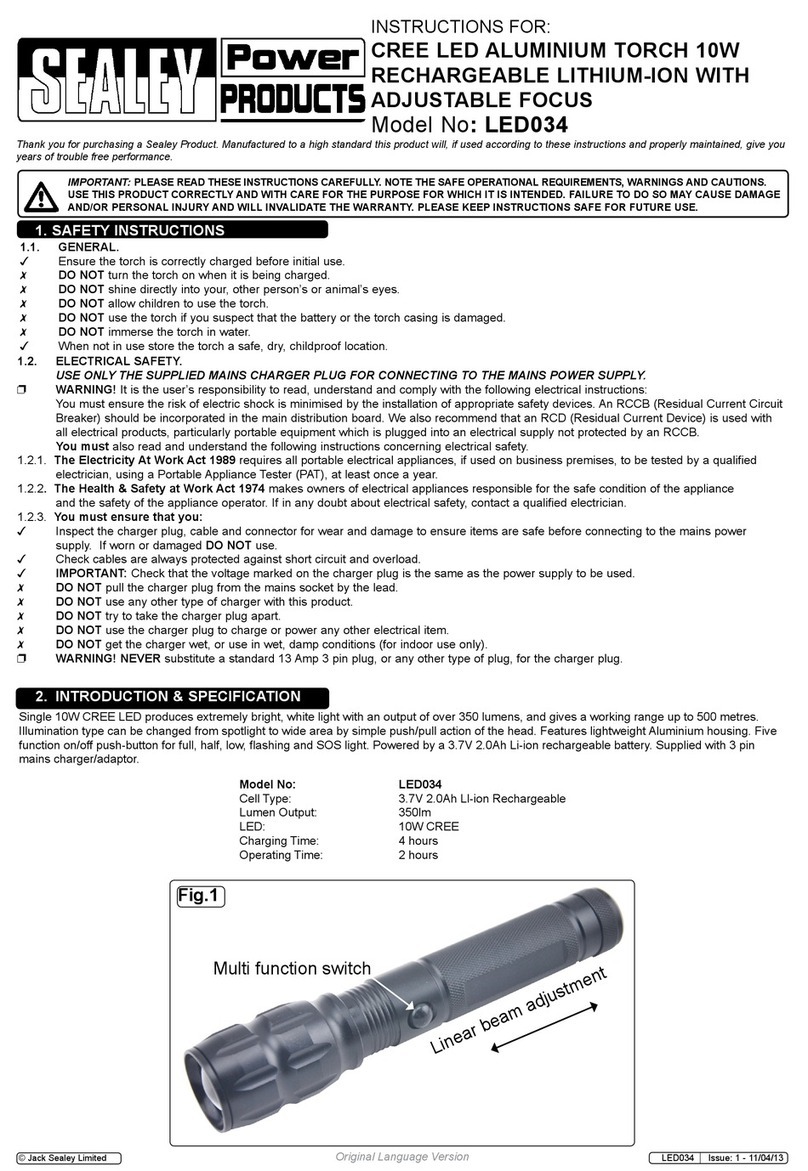 Sealey LED034 User manual