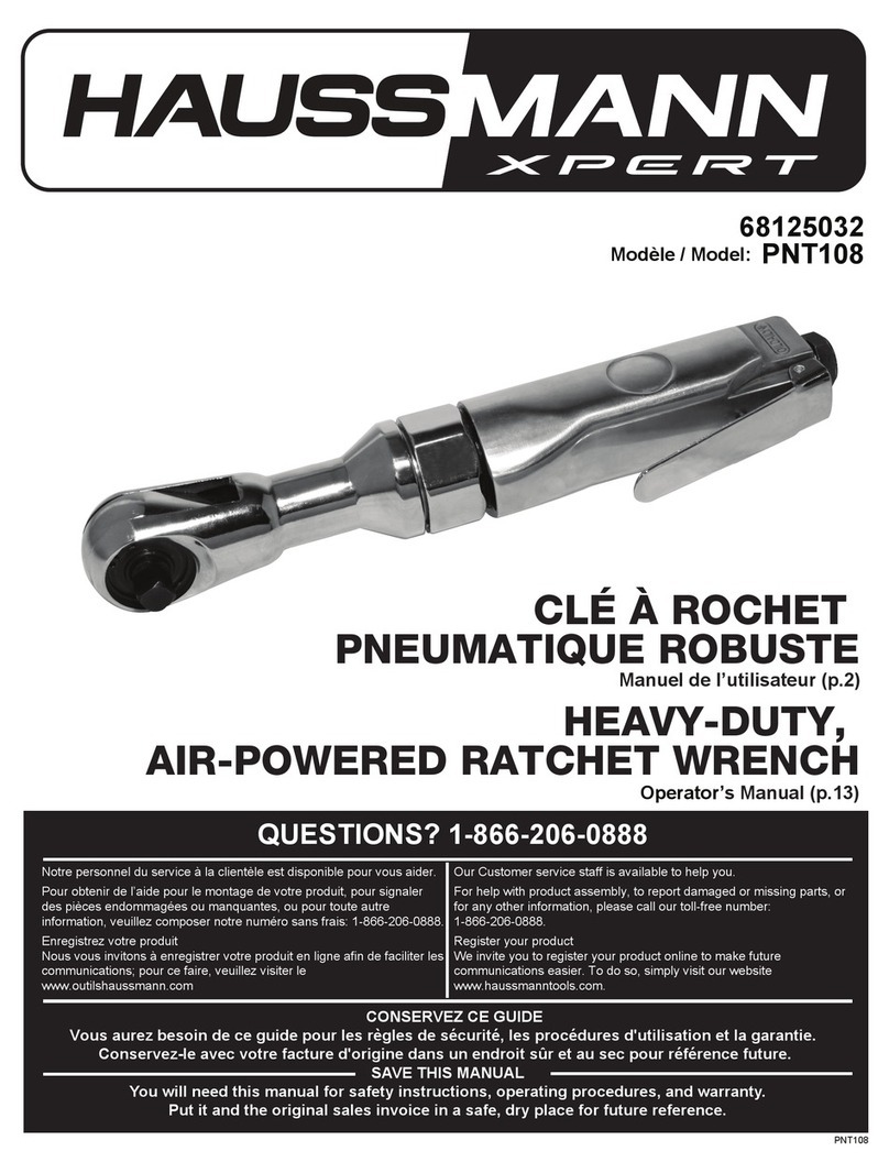 Haussmann Xpert PNT108 Operator's manual