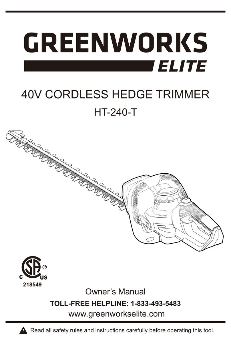 GreenWorks HT-240-T owner's manual