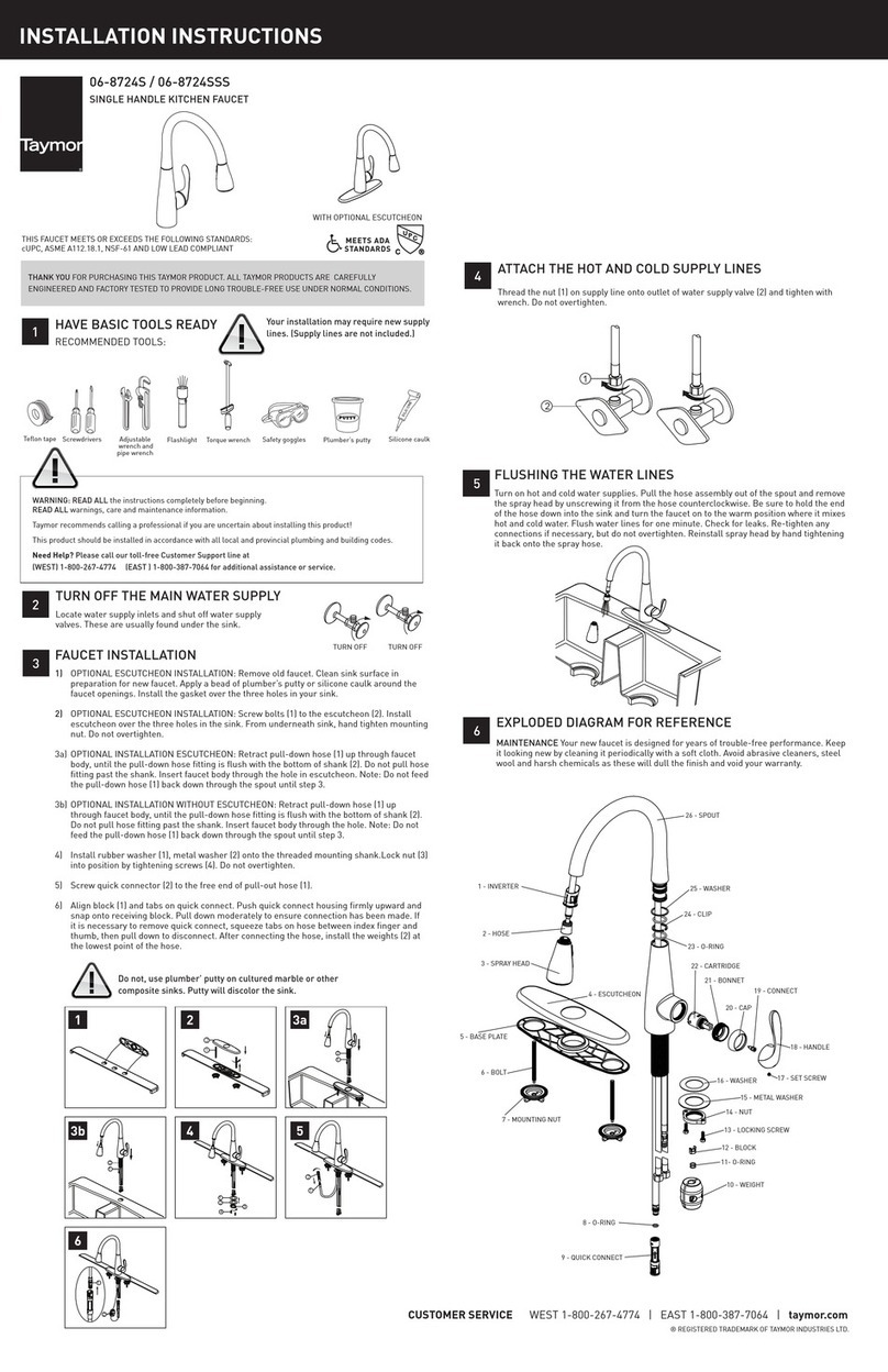 Taymor 06-8724S User manual