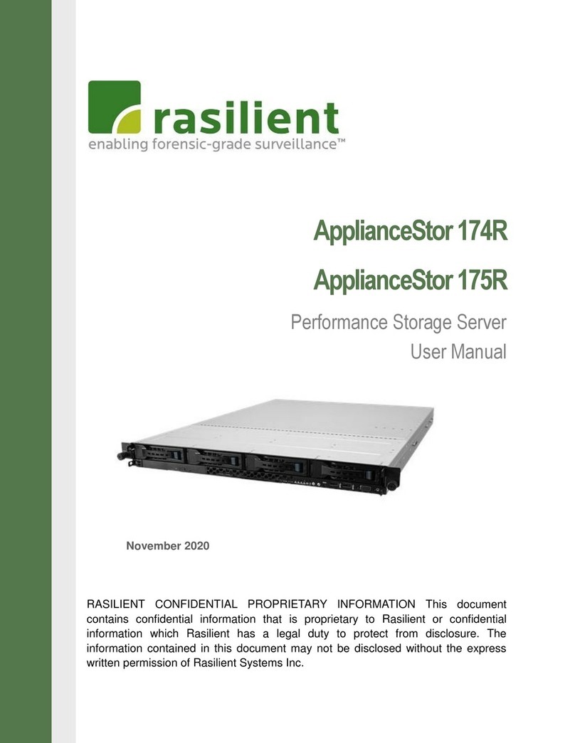 Rasilient ApplianceStor 174R user manual