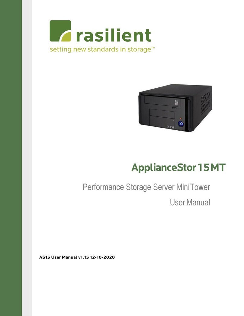Rasilient ApplianceStor 15MT user manual Rasilient ApplianceStor 15MT user manual