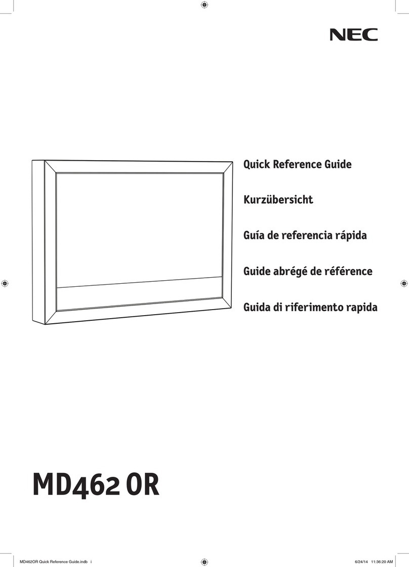 NEC MD462OR Quick reference guide