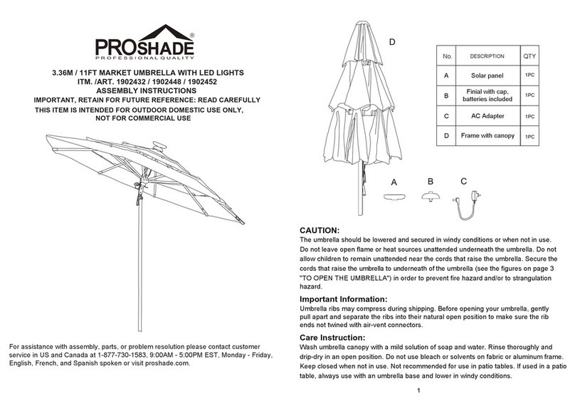 Proshade 1902432 User manual