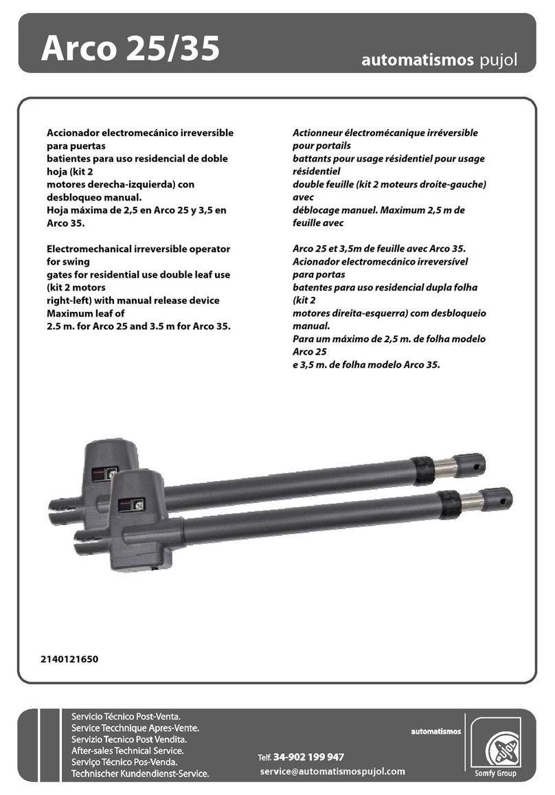 Automatismos Pujol Arco 25 manual