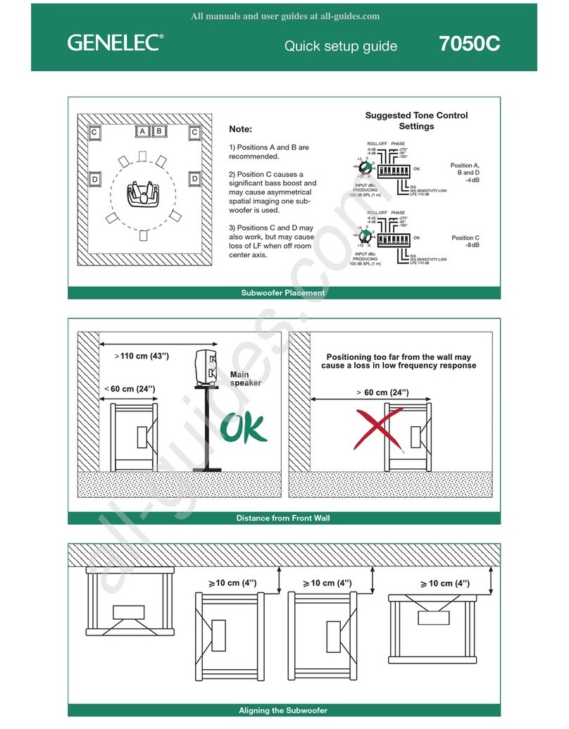 Genelec 7050C Quick setup guide