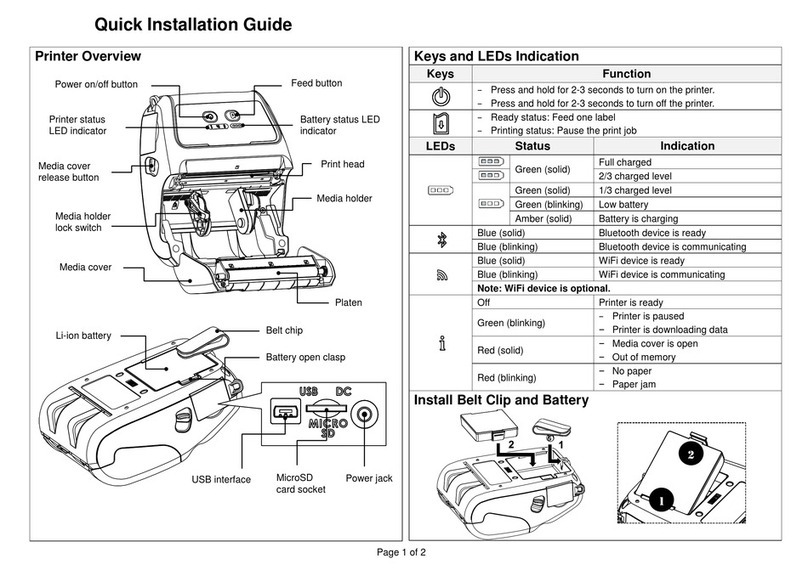 TSC ALPHA 4L Quick installation guide