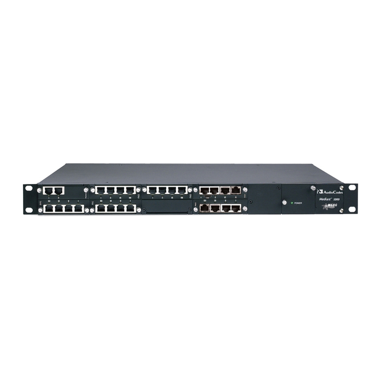 AudioCodes Mediant 1000 MSBG Quick start guide