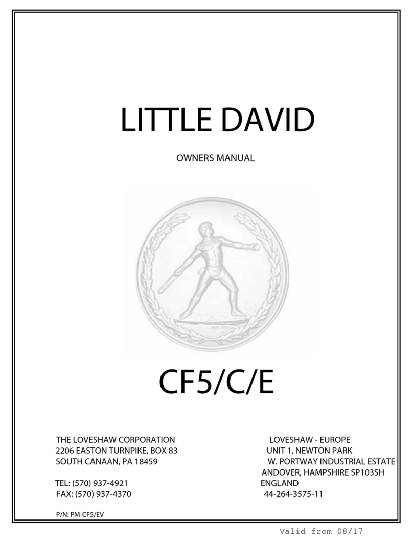 Loveshaw LITTLE DAVID CF5 User manual
