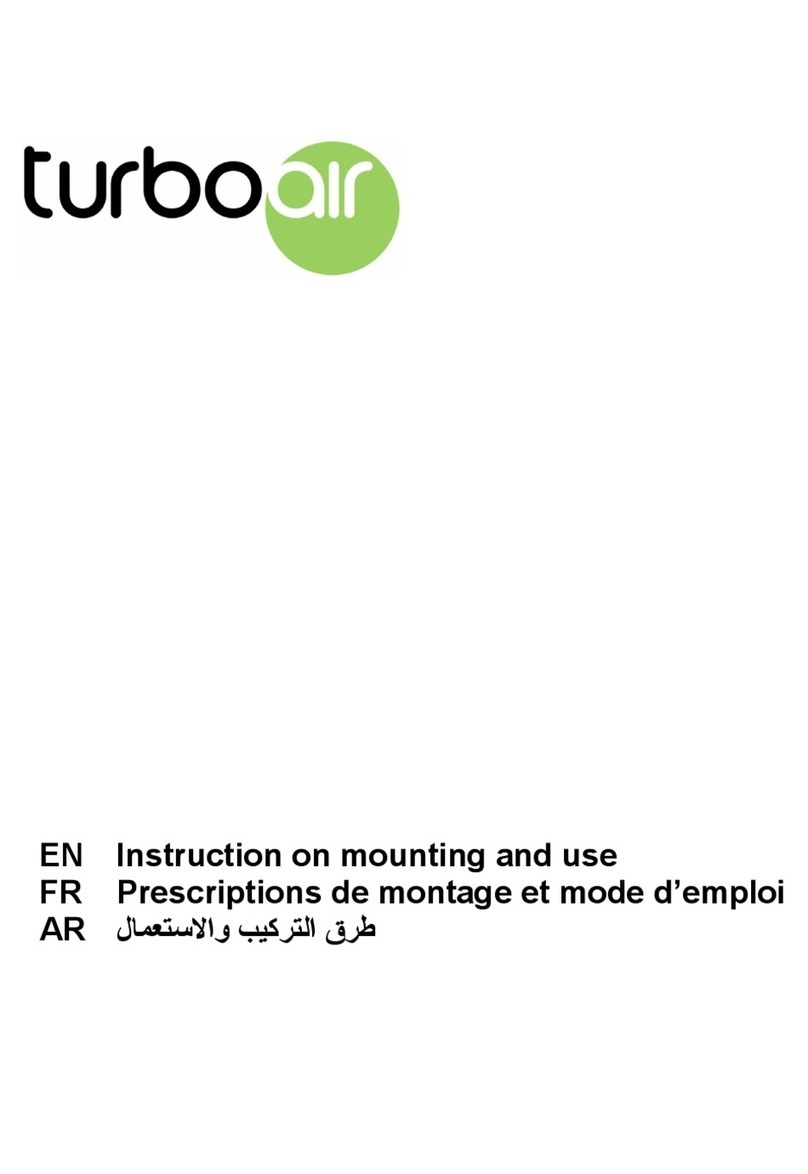 Turboair ACANTO Instruction on mounting and use
