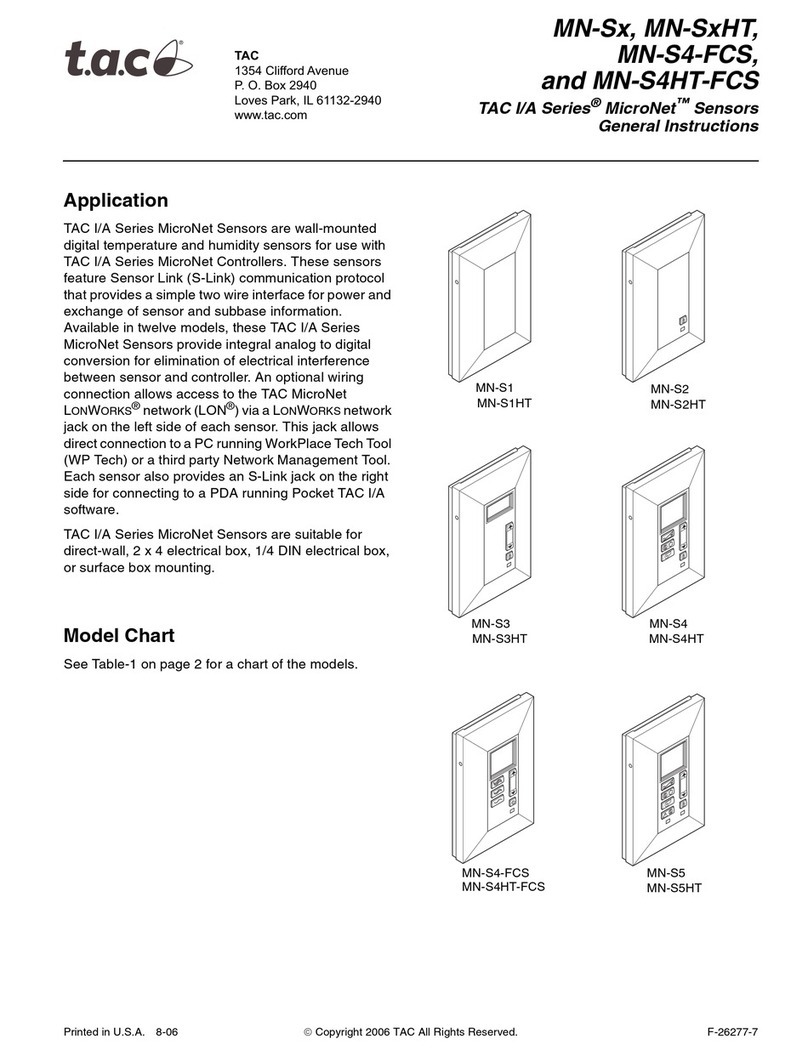 t.a.c. I/A MicroNet MN-S Series Instruction manual
