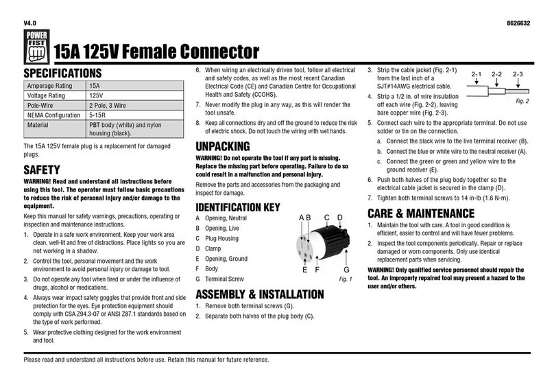 Power Fist 8626632 quick start guide