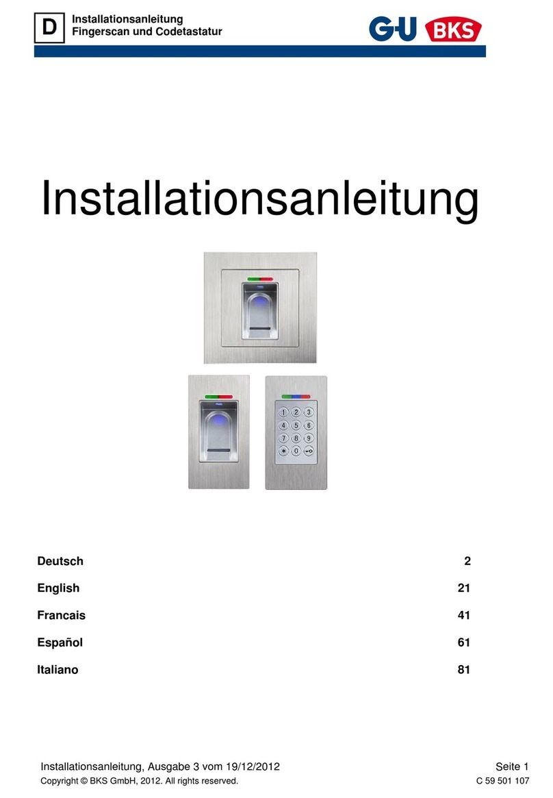 BKS B-55600 Series installation manual