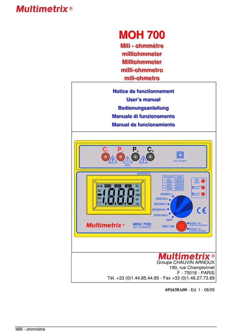 Multimetrix MOH 700 user manual