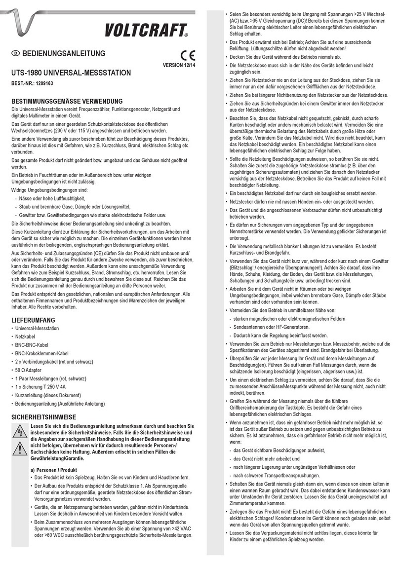 VOLTCRAFT UTS-1980 User manual VOLTCRAFT UTS-1980 User manual