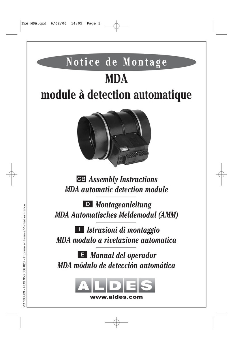 aldes MDA User manual