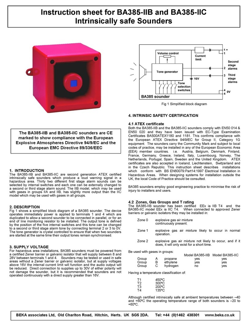 BEKA BA385-IIB instruction sheet