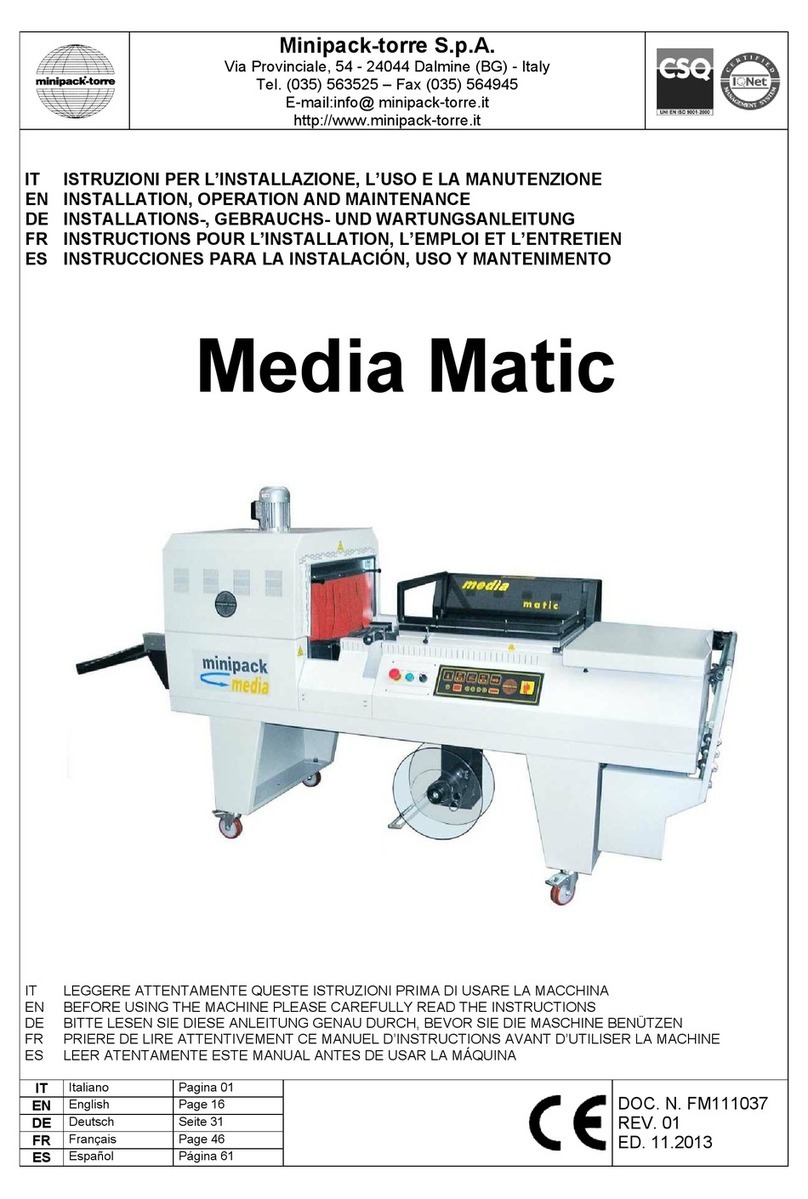 Minipack-Torre Media Matic Installation and operating instructions