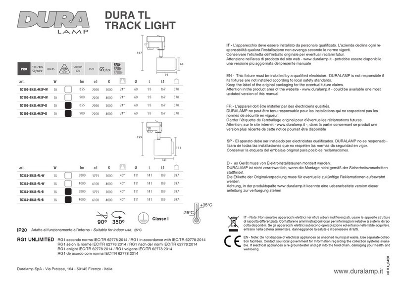 DURAlamp TD10S-3K8L-MSP-W Installation