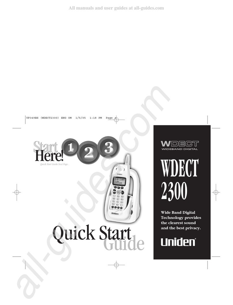 Uniden WDECT2300 Series quick start guide