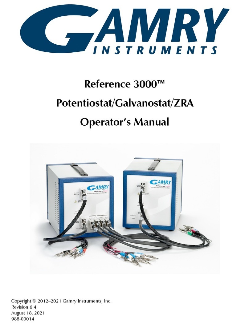 Gamry Instruments Reference 3000 User manual
