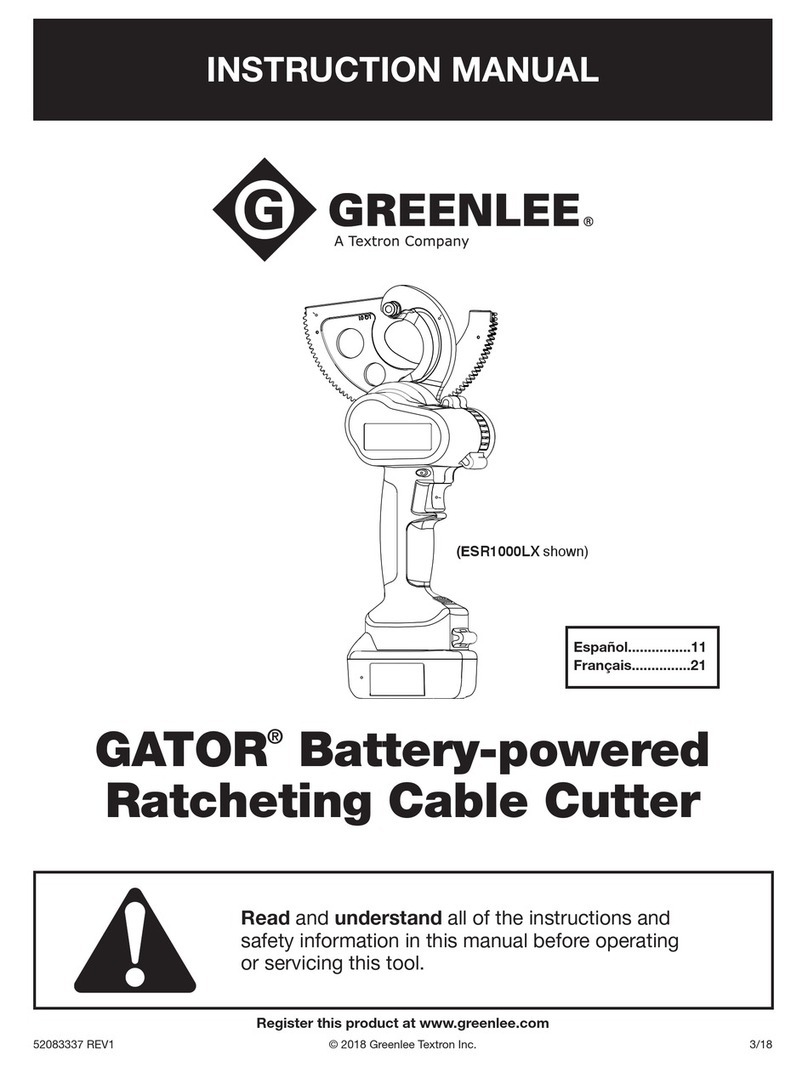 Textron Greenlee GATOR ESR1000LX User manual