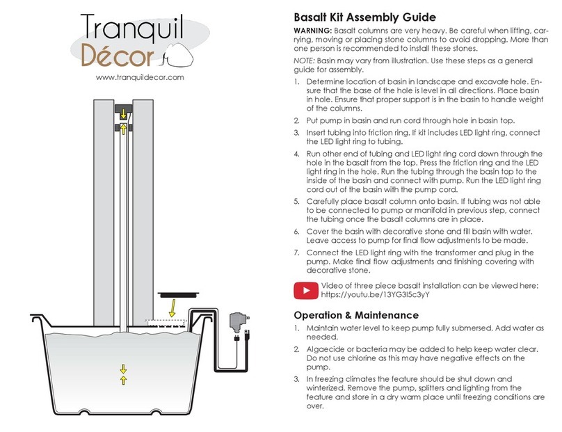 EasyPro Tranquil Decor User manual