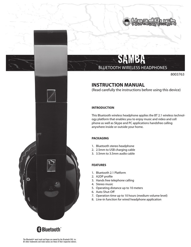 HEADRUSH SAMBA User manual