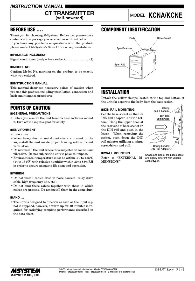 M-system KCNA User manual