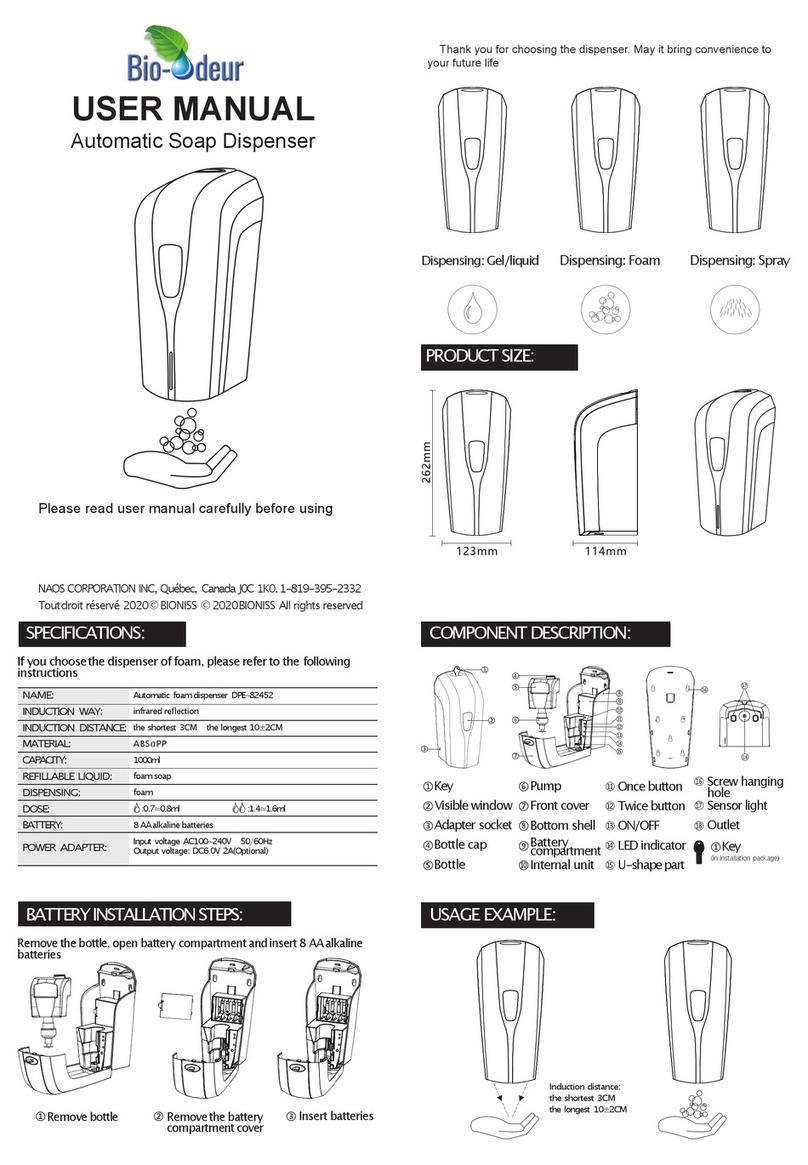 Naos Bio-deur DPE-82452 user manual