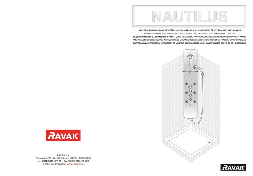 RAVAK NAUTILUS Installation and startup