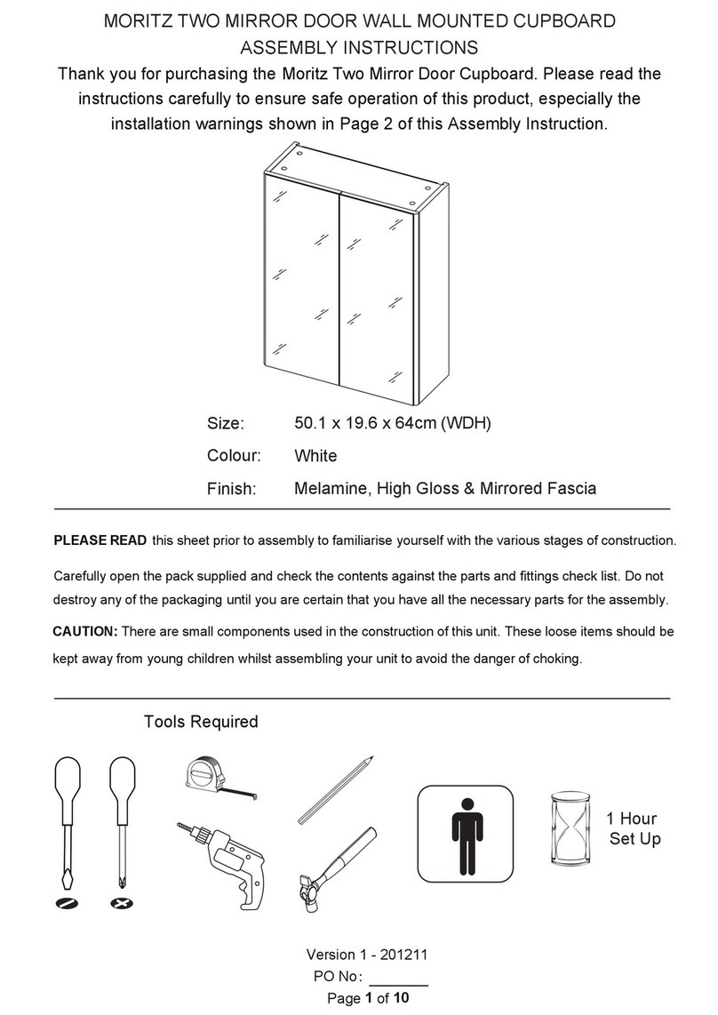 GFW MORITZ TWO MIRROR DOOR WALL MOUNTED CUPBOARD User manual
