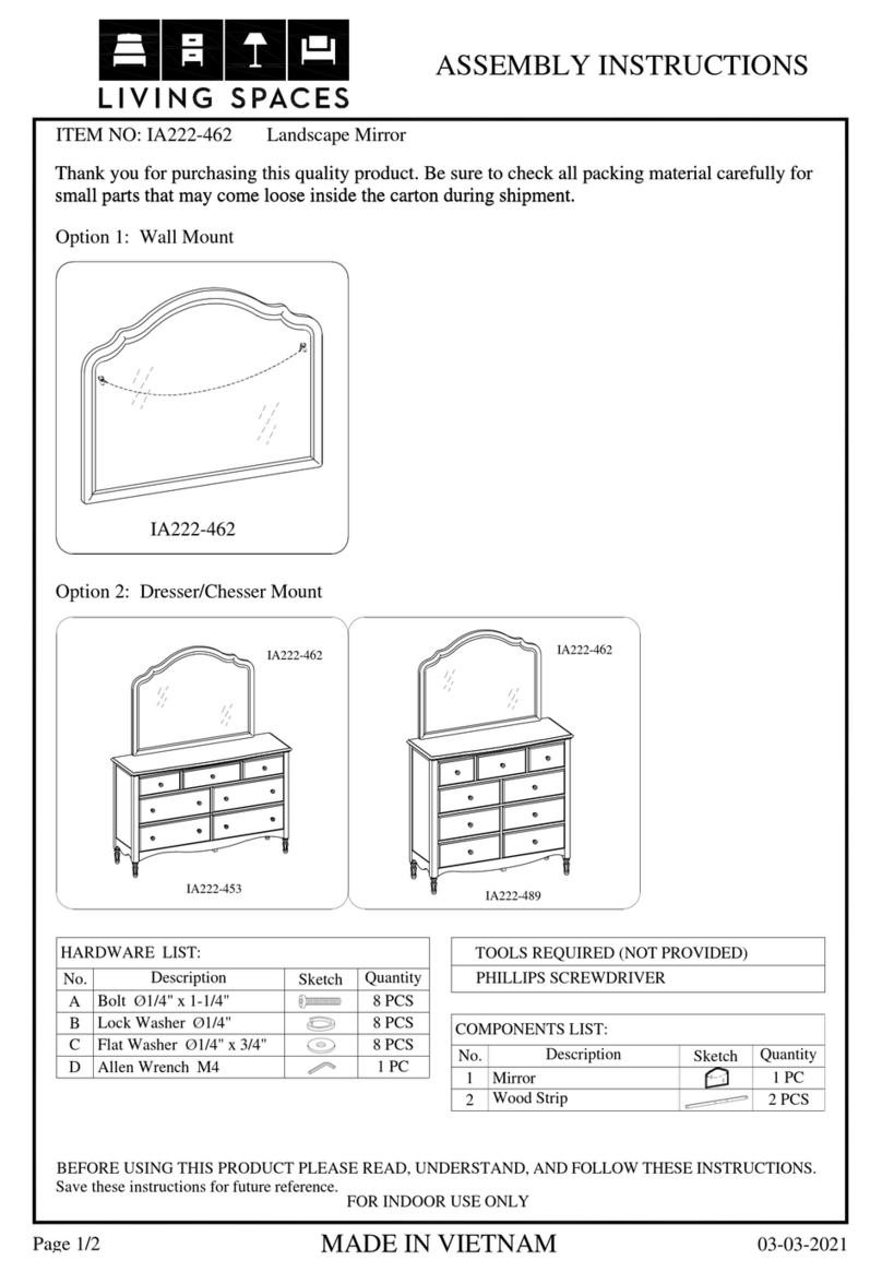 Living Spaces IA222-462 User manual Living Spaces IA222-462 User manual