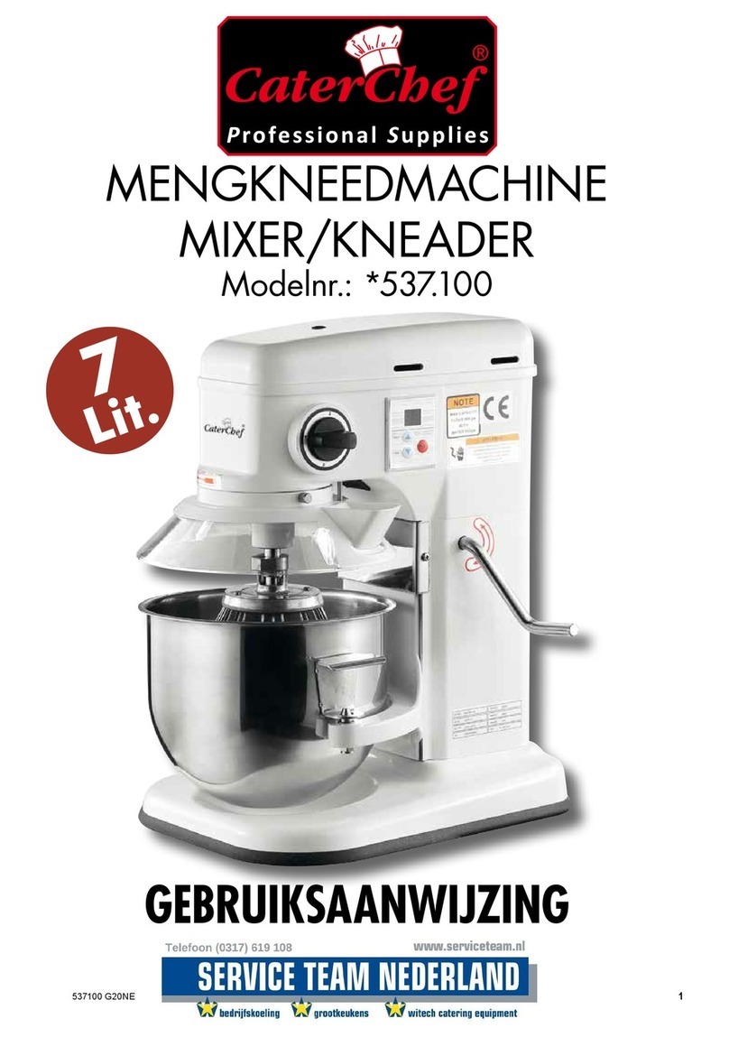 Cater Chef 537100 quick start guide Cater Chef 537100 quick start guide