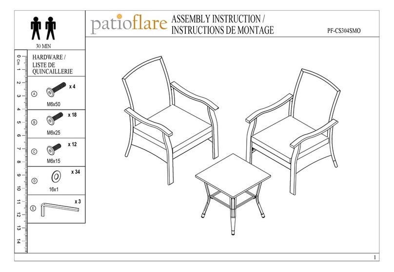 Patioflare PF-CS304SMO User manual Patioflare PF-CS304SMO User manual