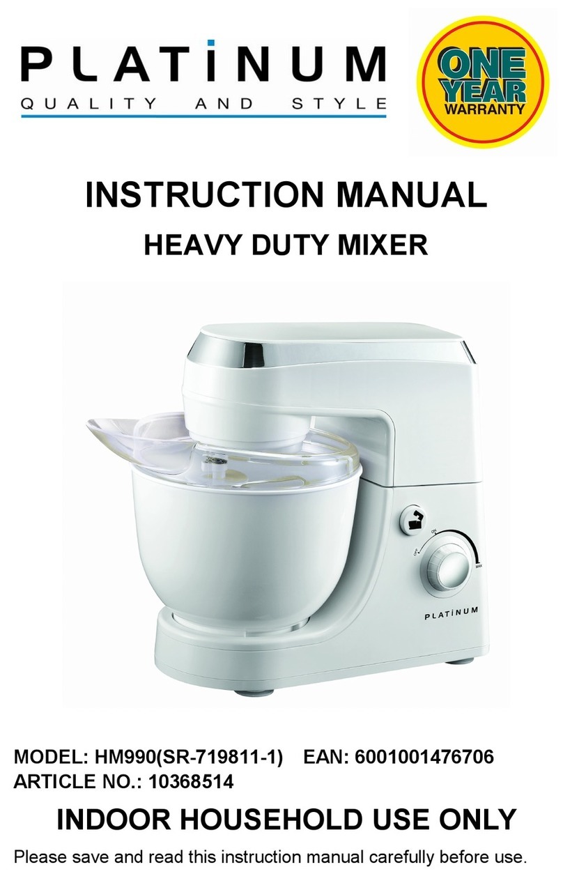 Platinum HM990 instruction manual