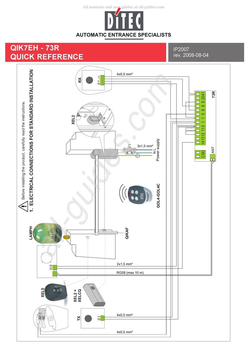 DITEC QIK7EH-73R User manual