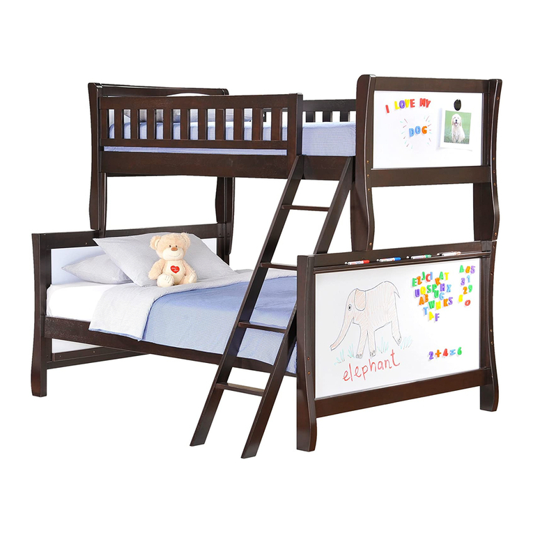 Night & Day Furniture Scribbles Twin Bunk Bed Assembly instructions