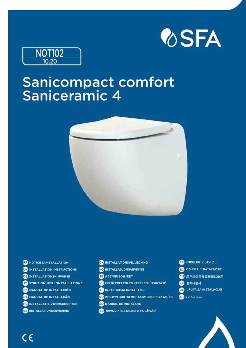 SFA Sanicompact comfort Saniceramic 4 installation instructions