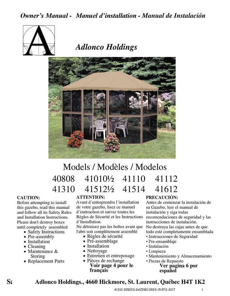 Adlonco Holdings 40808 owner's manual
